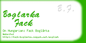 boglarka fack business card